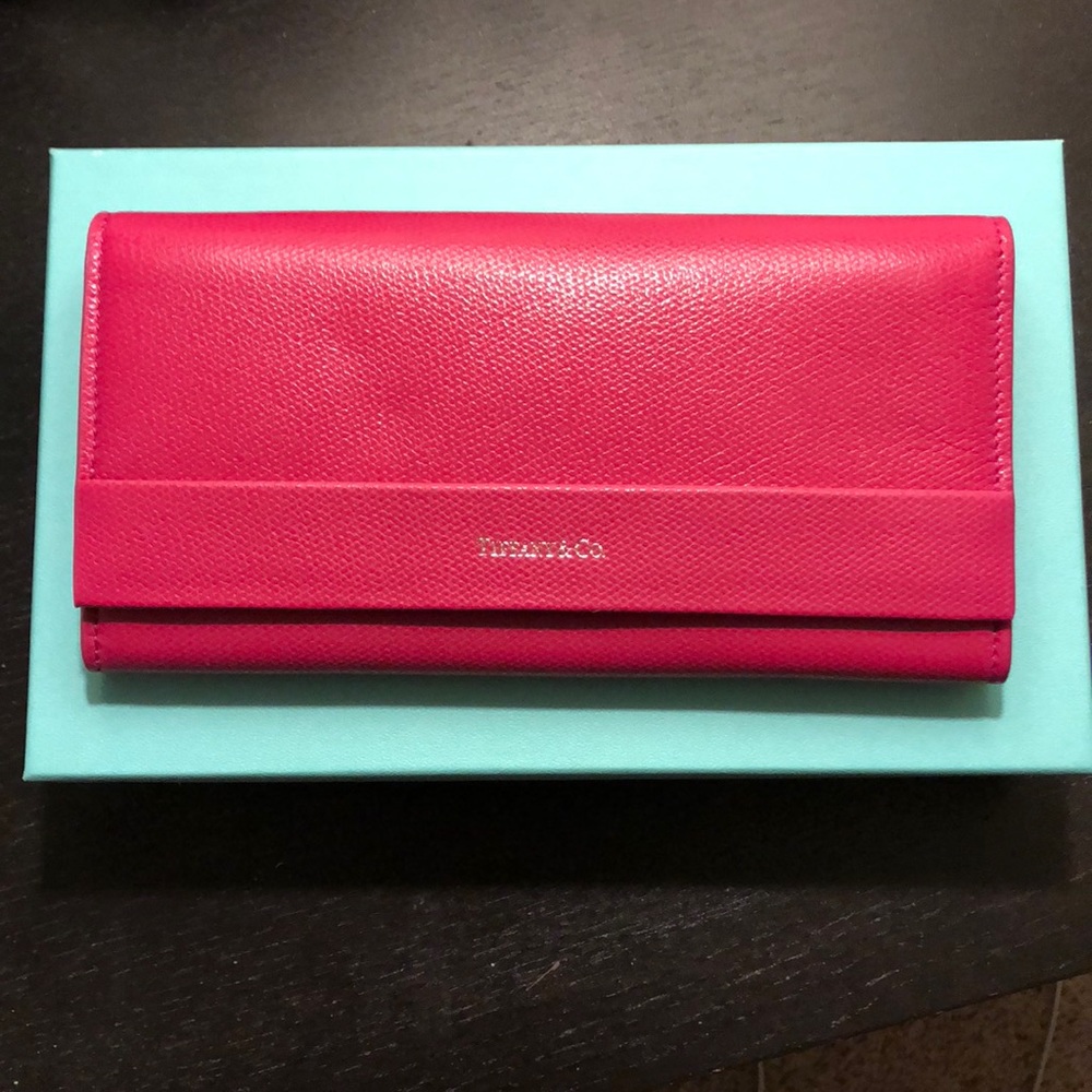 Pink leather Tiffany & Co wallet